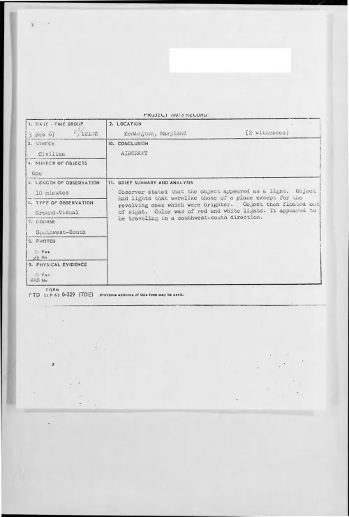 First page of 1967-02-8551052-Kensington-Maryland
