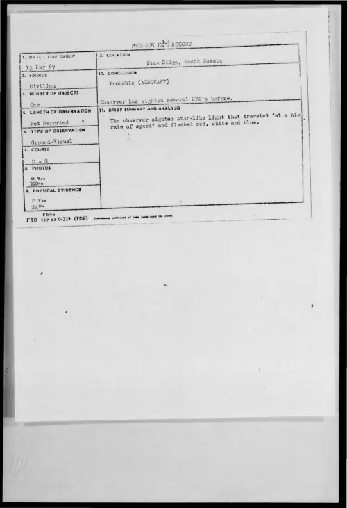 First page of 1969-05-6781136-PineRidge-SouthDakota