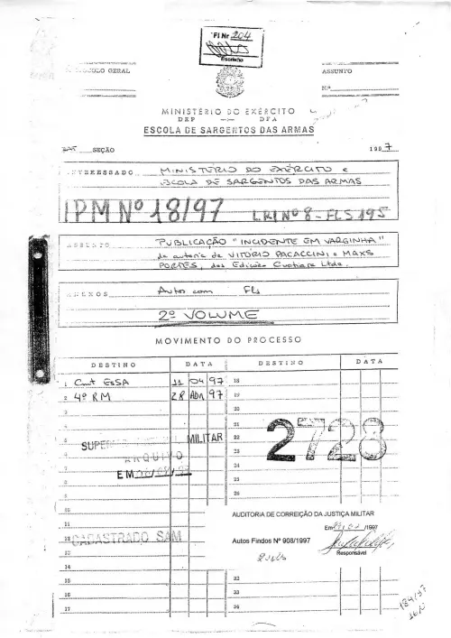 First page of BrazilianUFOFiles - varginha IPM 07 IPM 07