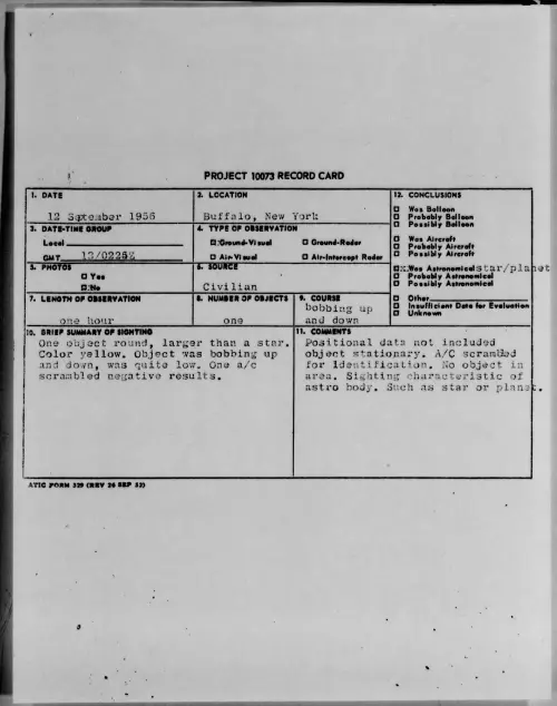 First page of 1956.09 - 7070820 - Buffalo, New York