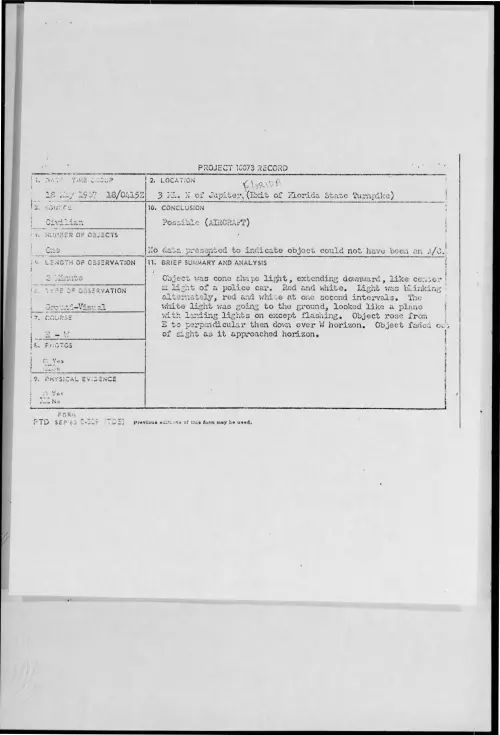 First page of 1967-05-9077536-3Mi-NOfJupiter-Florida-ExitOfFloridaStateTurnpike-