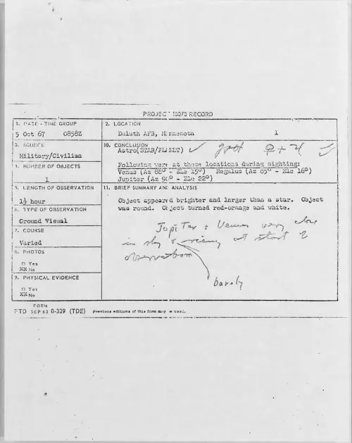 First page of 1967-10-7280585-DuluthAFB-Minnesota