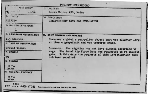 First page of 1967-12-6978551-BucksHarborAFS-Maine