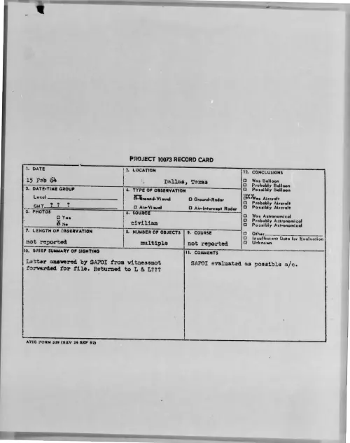 First page of 1964-02-9739808-Dallas-Texas
