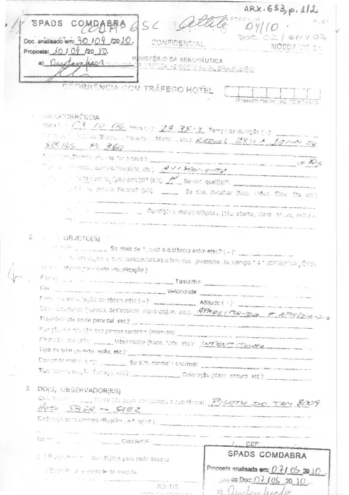 First page of BrazilianUFOFiles - BR_AN_BSB_ARX_653 BR_AN_BSB_ARX_653