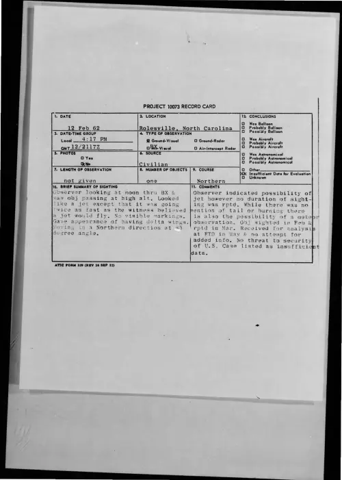 First page of 1962-02-8704540-Rolesville-NorthCarolina