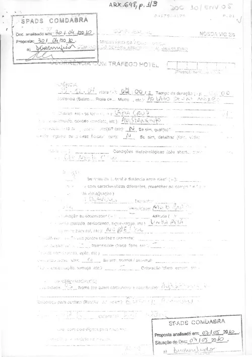 First page of BrazilianUFOFiles - BR_AN_BSB_ARX_648 BR_AN_BSB_ARX_648
