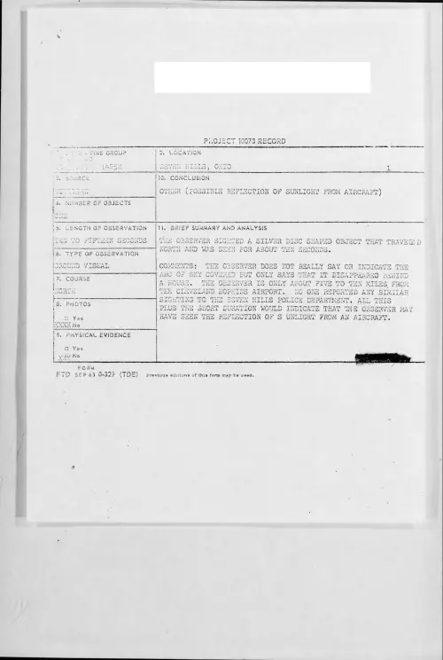 First page of 1968-07-7201085-SEVENHILLS-OHIO