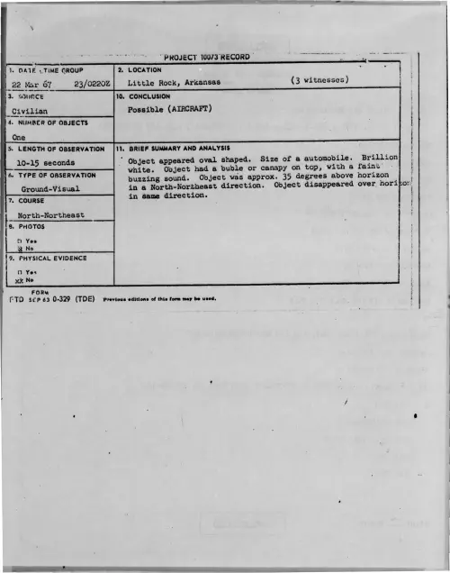 First page of 1967-03-7465546-LittleRock-Arkansas