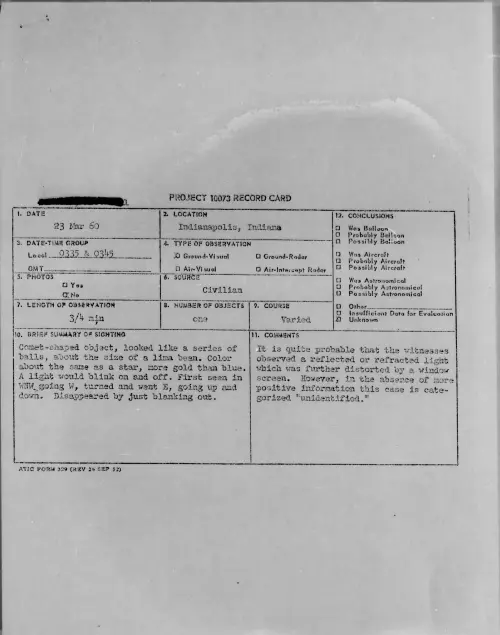 First page of 1960.03 - 7811390 - Indianapolis, Indiana