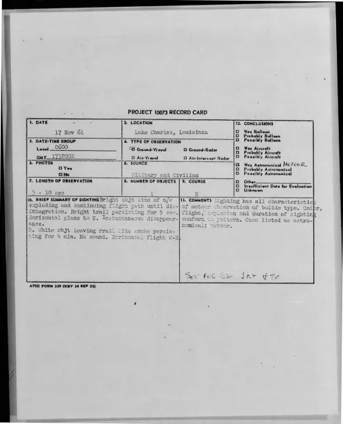 First page of 1961-11-8697548-LakeCharles-Louisiana