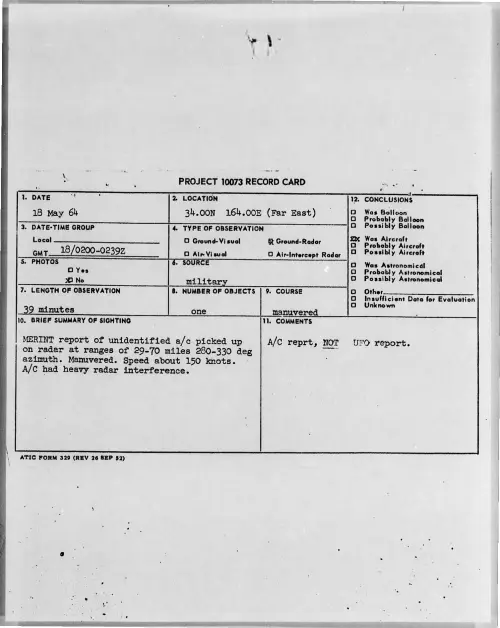 First page of 1964-05-8705823-34-00N164-00E-FarEast-