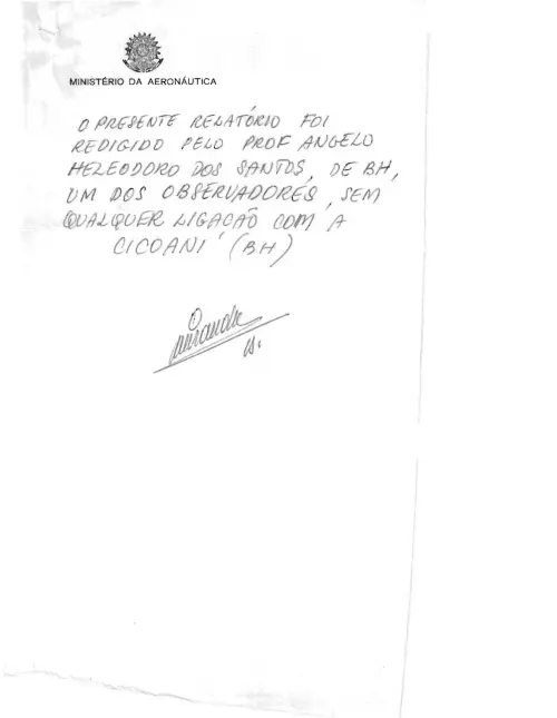 First page of BrazilianUFOFiles - CASO SIOANI SEM Nº - 003 69 - Preto e Branco Caso SIOANI Sem Nr 003 69