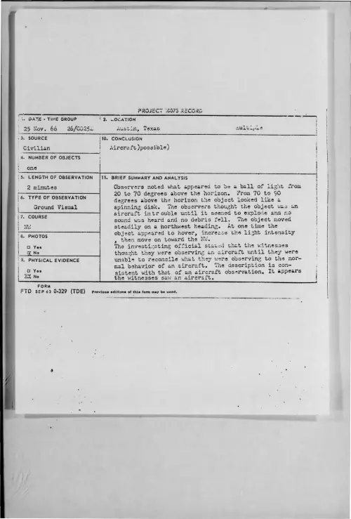 First page of 1966-11-8277584-Austin-Texas