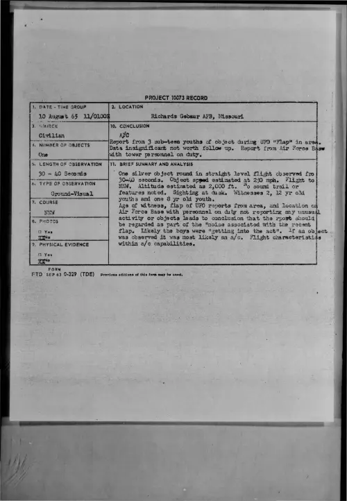 First page of 1965-08-7473063-RichardsGebaurAFB-Missouri