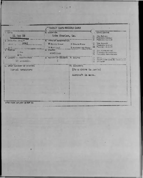 First page of 1952-09-6383151-LakeCharles-La