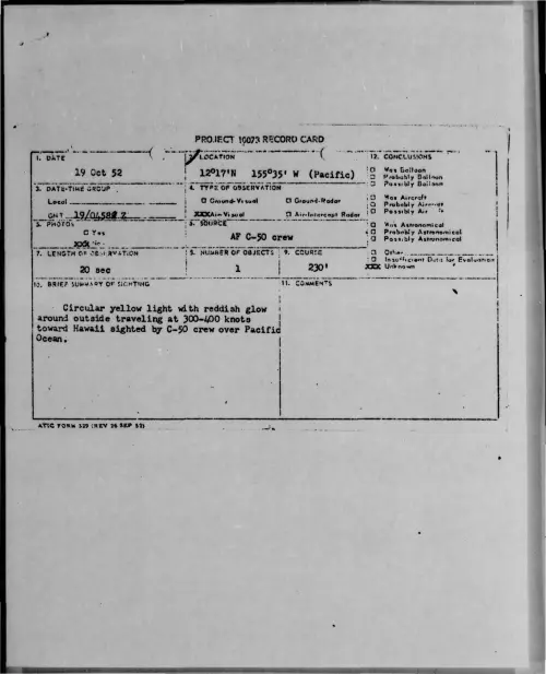 First page of 1952-10-9169250-12DEG17N155DEG35W-Pacific-