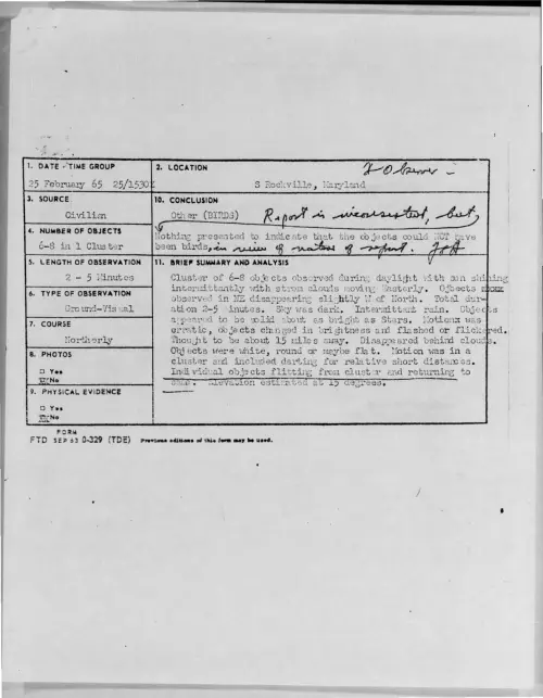 First page of 1965-02-8724026-SRockville-Maryland