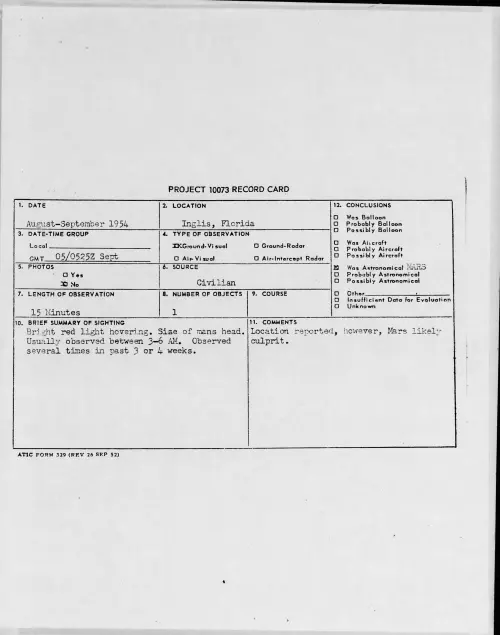 First page of 1954.08 - 8715455 - Inglis, Florida