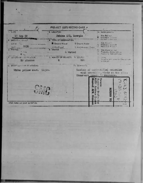 First page of 1952-09-6383447-RobinsAFB-Georgia