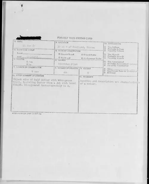 First page of 1960.11 - 8238139 - 30 mi W of Goodland, Kansas