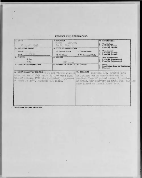 First page of 1962-04-8650854-2202N160-40WKunia-Hawaii