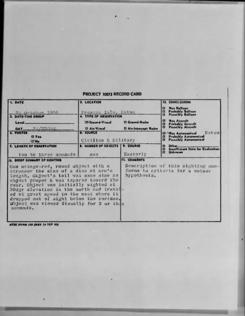 First page of 1956.10 - 7072692 - Presque Isle, Maine