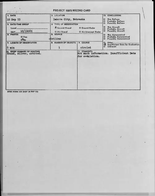 First page of 1955.09 - 7339334 - Dakota City, Nebraska