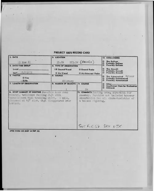 First page of 1961-11-8697264-35-2N173-9W-PACIFIC-