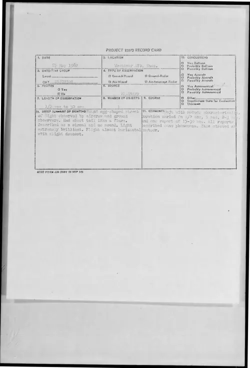 First page of 1962-05-8666040-WestoverAFB-Mass