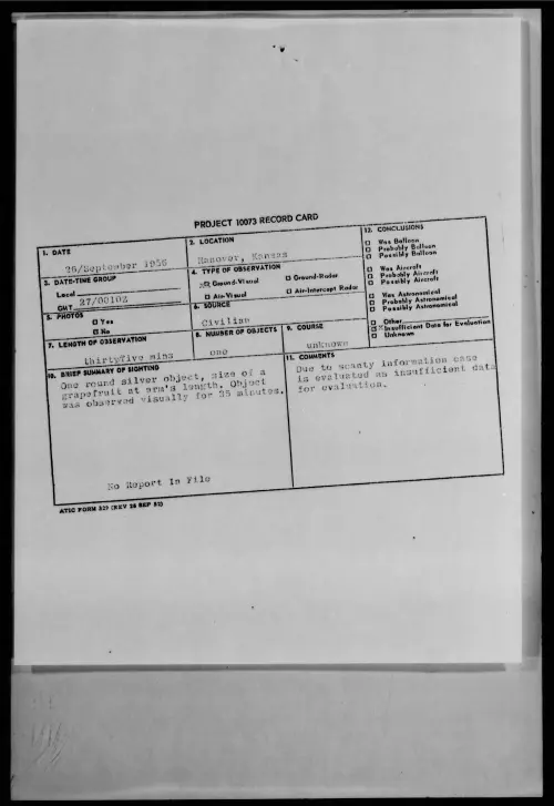 First page of 1956.09 - 7071265 - Hanover, Kansas