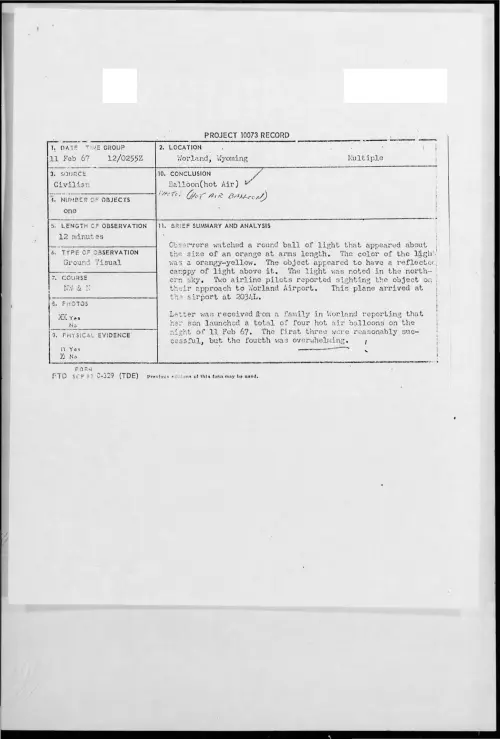 First page of 1967-02-8552925-Worland-Wyoming