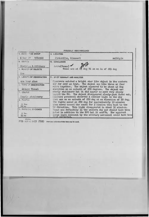 First page of 1967-03-9734991-Kirksville-Missouri