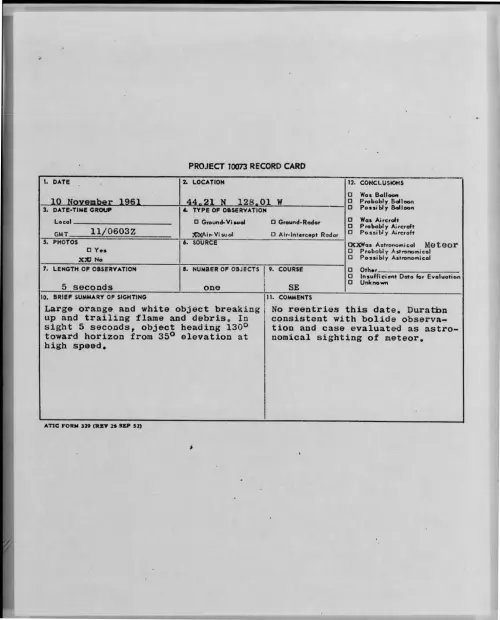 First page of 1961-11-8696432-44-21N128-01W