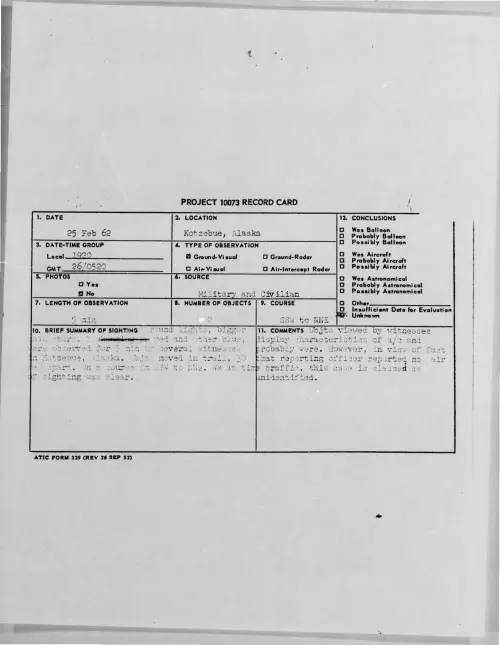 First page of 1962-02-8705384-Kotzebue-Alaska