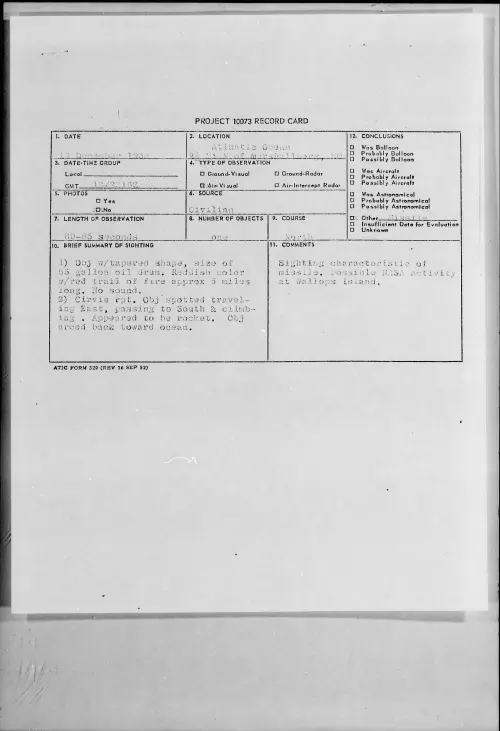 First page of 1958.12 - 7203937 - Atlantic Ocean