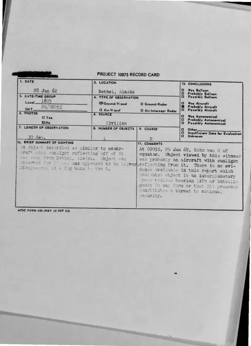 First page of 1962-01-8702649-Bethel-Alaska