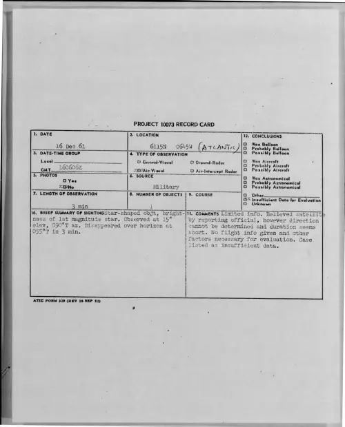 First page of 1961-12-8699335-6115N0645W-ATLANTIC-