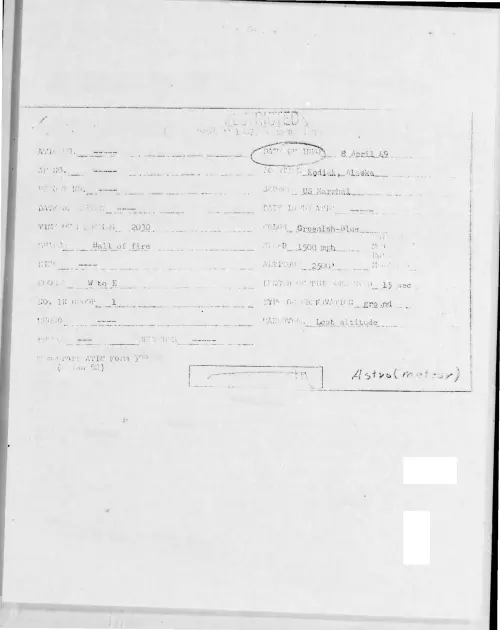 First page of 1949-04-6793313-Kodiak-Alaska