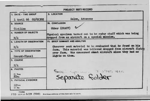 First page of 1966-04-7094156-Salem-Arkansas