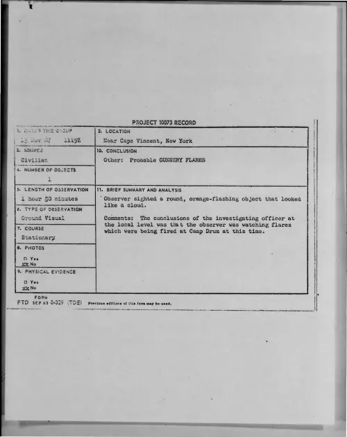 First page of 1967-11-6976310-NearCapeVincent-NewYork