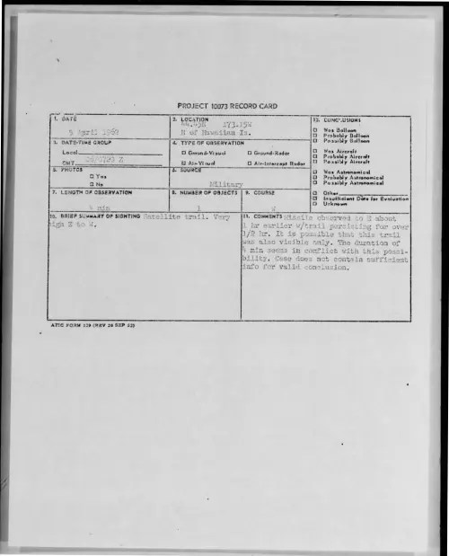 First page of 1962-04-8649344-44-45N173-15WNofHawaiianIs