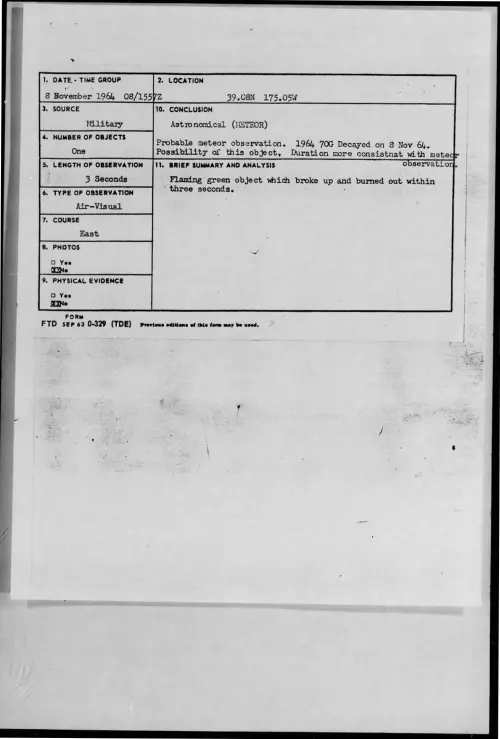 First page of 1964-11-8721798-39-08N175-05W