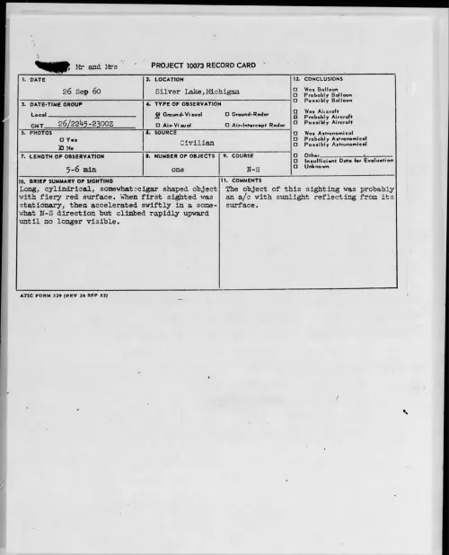 First page of 1960.09 - 8231563 - Silver Lake, Michigan