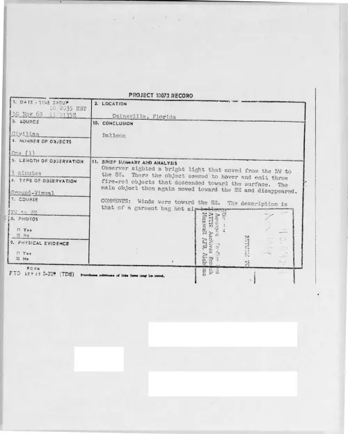 First page of 1969-11-7445963-Gainsville-Florida