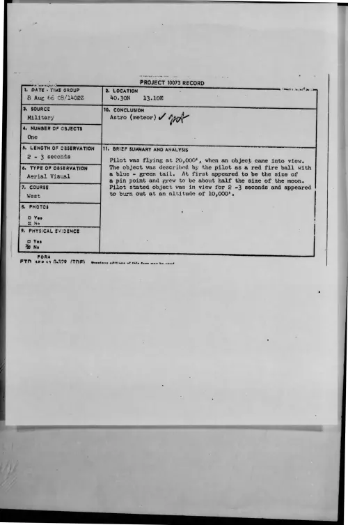 First page of 1966-08-8727458-40-30N13-10E