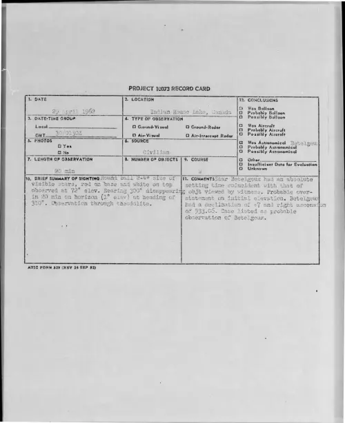 First page of 1962-04-8656520-IndianHouseLake-Canada