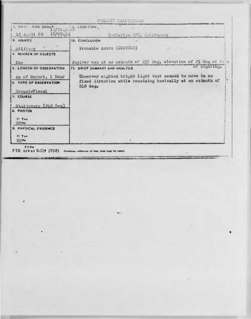 First page of 1969-04-6780562-McClellanAFB-California