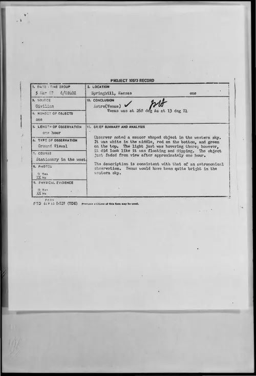 First page of 1967-03-9734892-Springhill-Kansas
