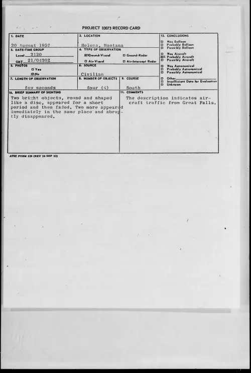 First page of 1957.08 - 6968478 - Helena, Montana